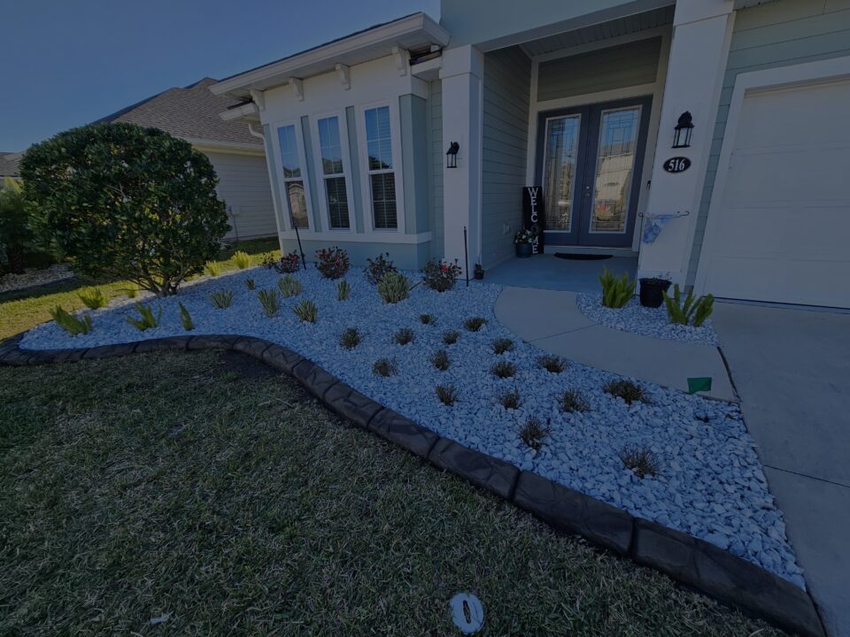 Landscaped Palm Coast property by Udell’s Landscape Services